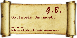 Gottstein Bernadett névjegykártya