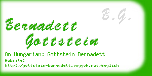 bernadett gottstein business card